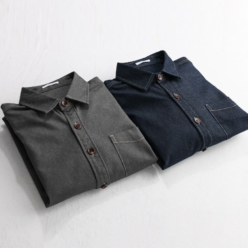 Minimalist Cotton Slim-Fit Lapel Jacket for Daily Mindful Wear