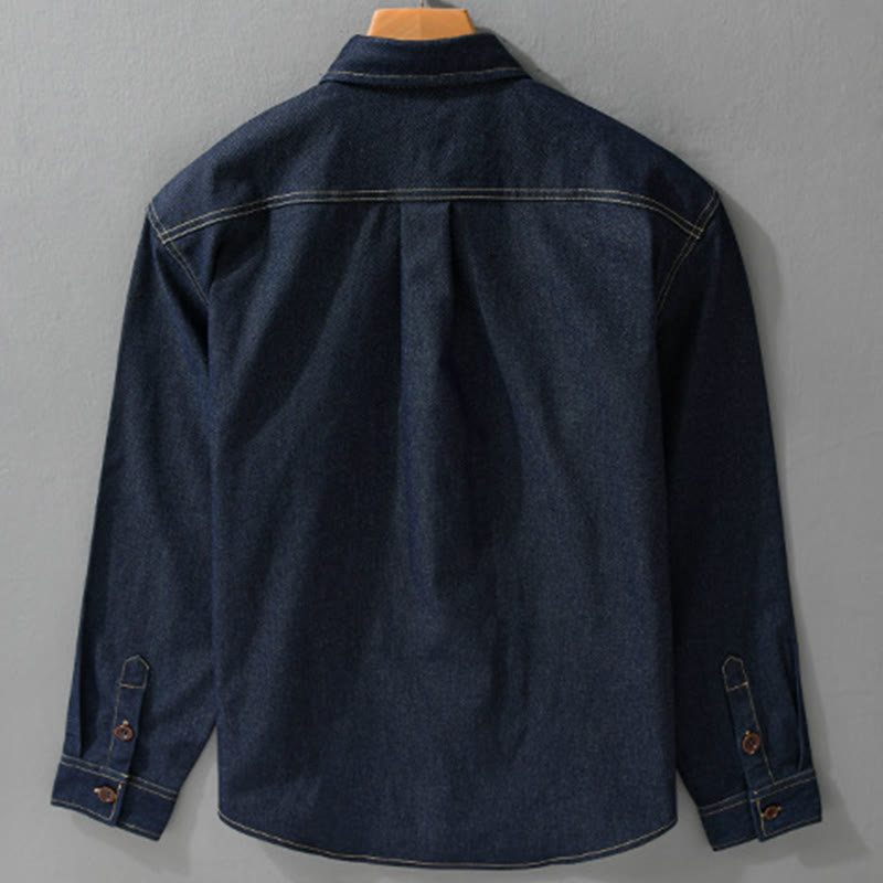 Minimalist Cotton Slim-Fit Lapel Jacket for Daily Mindful Wear