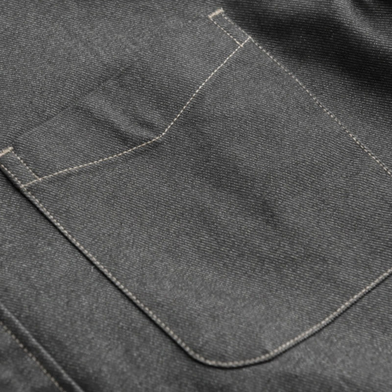 Minimalist Cotton Slim-Fit Lapel Jacket for Daily Mindful Wear