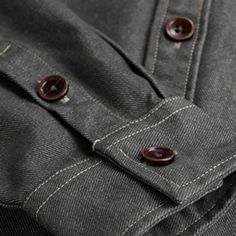 Minimalist Cotton Slim-Fit Lapel Jacket for Daily Mindful Wear