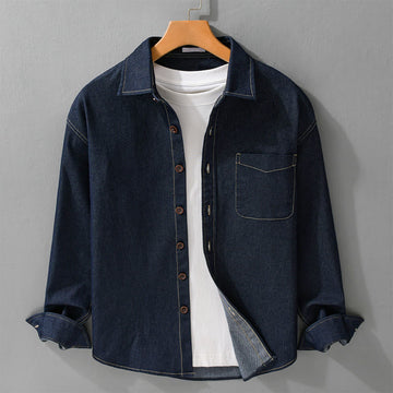Minimalist Cotton Slim-Fit Lapel Jacket for Daily Mindful Wear