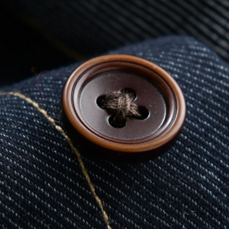 Minimalist Cotton Slim-Fit Lapel Jacket for Daily Mindful Wear