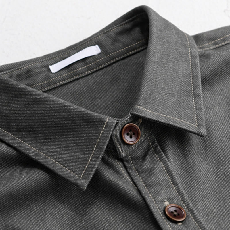 Minimalist Cotton Slim-Fit Lapel Jacket for Daily Mindful Wear