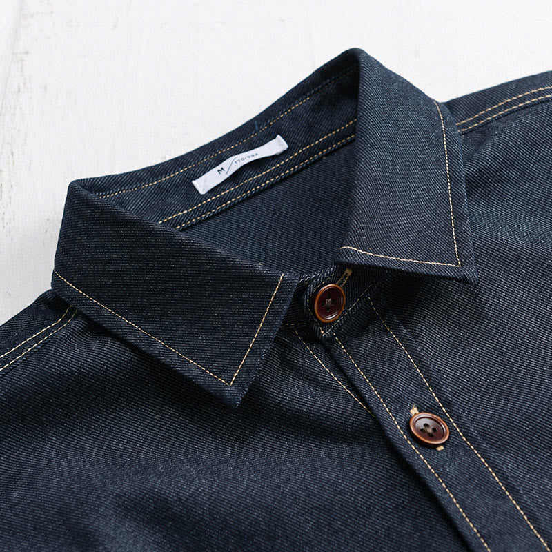 Minimalist Cotton Slim-Fit Lapel Jacket for Daily Mindful Wear