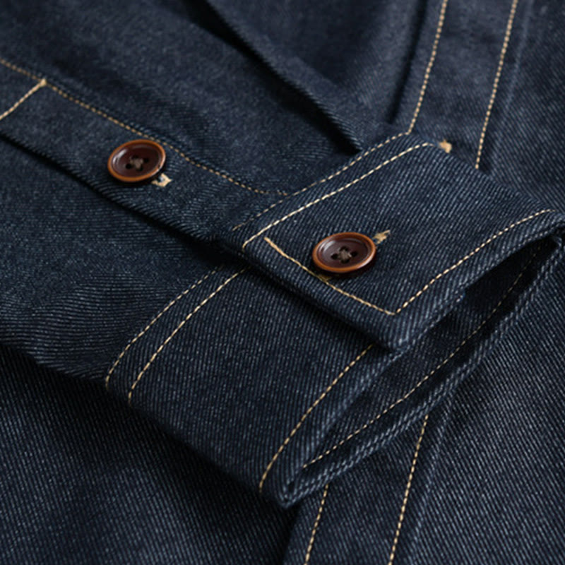 Minimalist Cotton Slim-Fit Lapel Jacket for Daily Mindful Wear