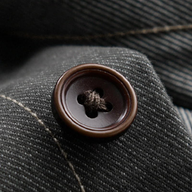 Minimalist Cotton Slim-Fit Lapel Jacket for Daily Mindful Wear