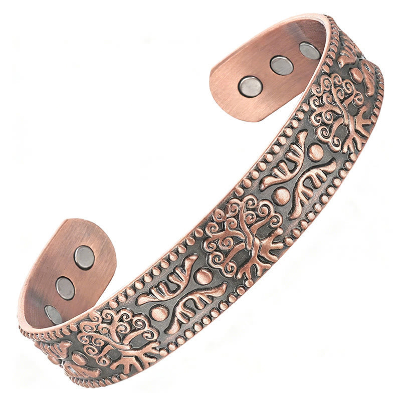 The Tree Of Life Copper Open Self Care Luck Bracelet Bangle