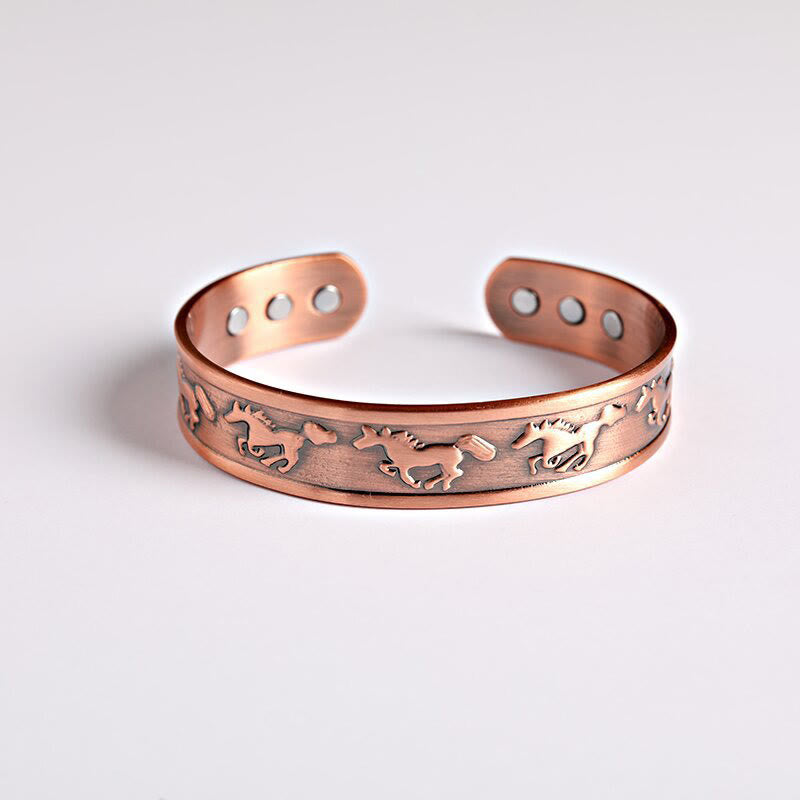 Year Of The Horse Copper Open Self Care Cuff Bracelet Bangle