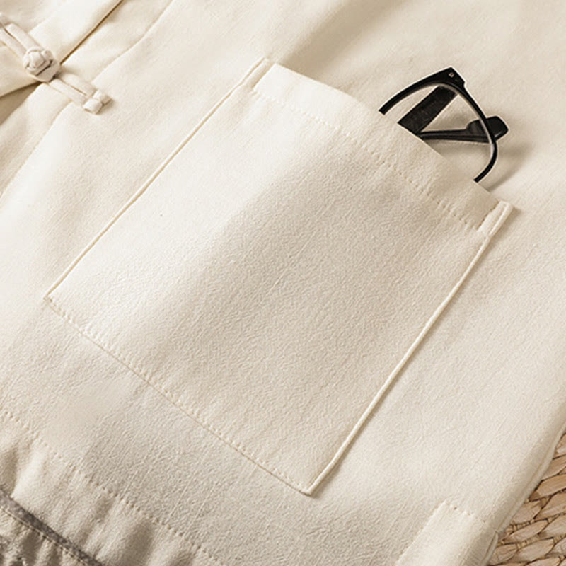 Winter Frog-button Long Sleeve Cotton Fleece Lined Women's Thermal Jacket With Pockets