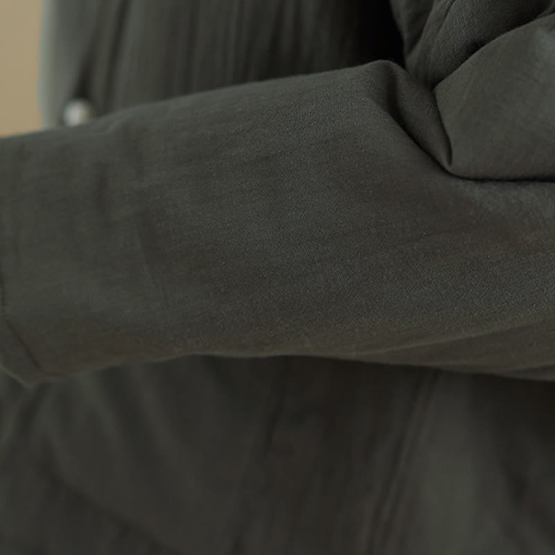 Winter Long Sleeve Cotton Women's Thermal Jacket With Pockets