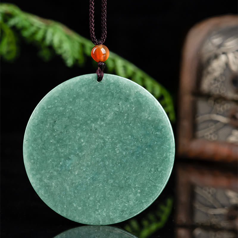 Natural Hand-Carved Jade Horse Symbolic Pendant Necklace