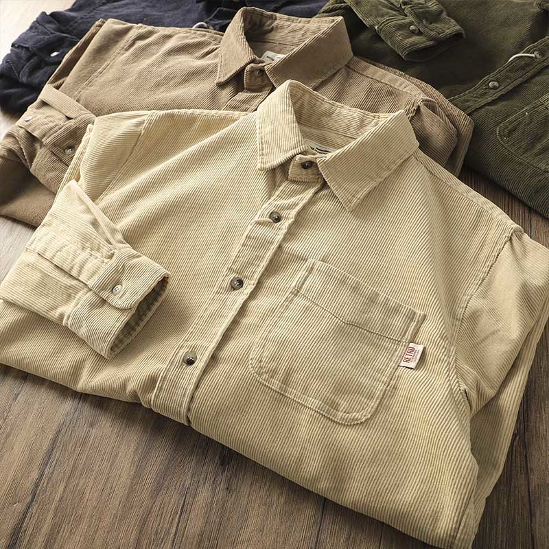 Tactile Corduroy Structured Mindful Outerwear Jacket