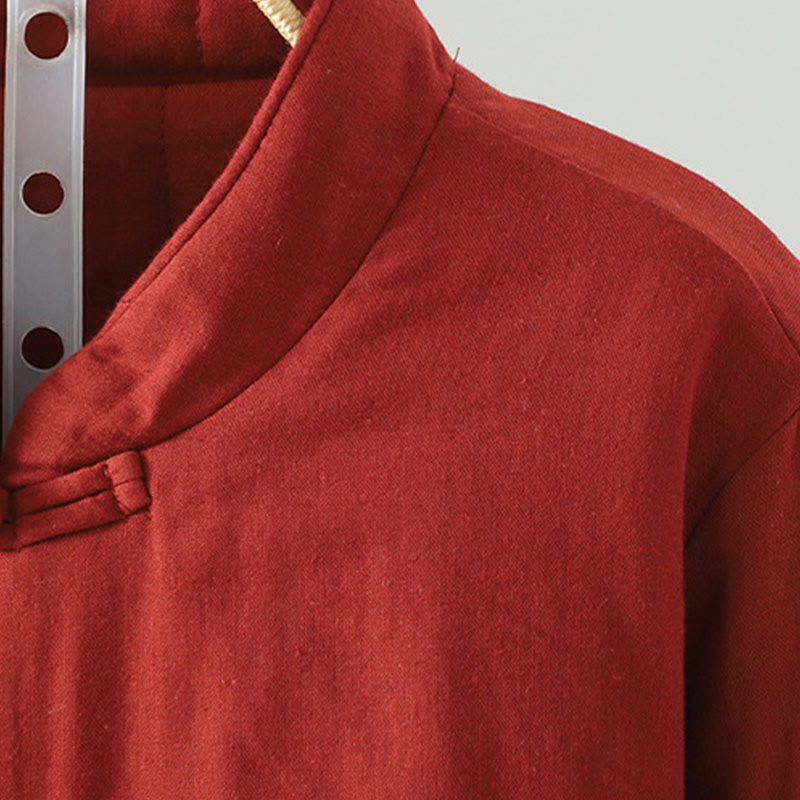 Winter Solid Flower Long Sleeve Cotton Women's Thermal Jacket