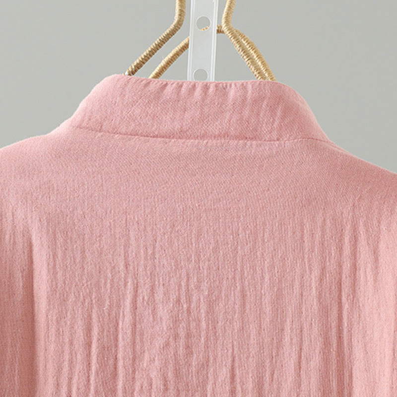 Winter Solid Flower Long Sleeve Cotton Women's Thermal Jacket