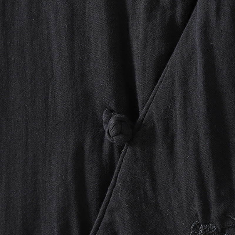 Winter Solid Flower Long Sleeve Cotton Women's Thermal Jacket