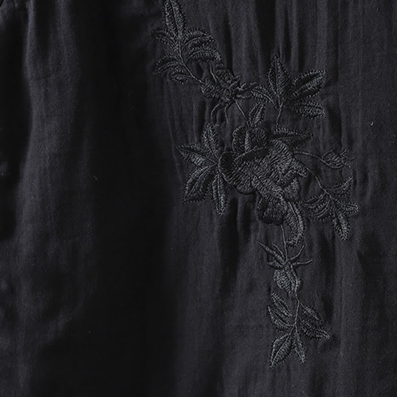 Winter Solid Flower Long Sleeve Cotton Women's Thermal Jacket