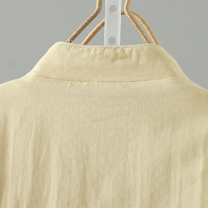 Winter Solid Flower Long Sleeve Cotton Women's Thermal Jacket