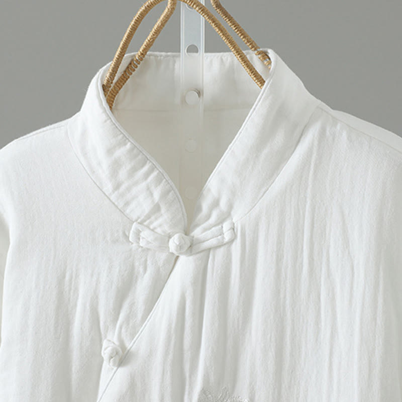 Winter Solid Flower Long Sleeve Cotton Women's Thermal Jacket