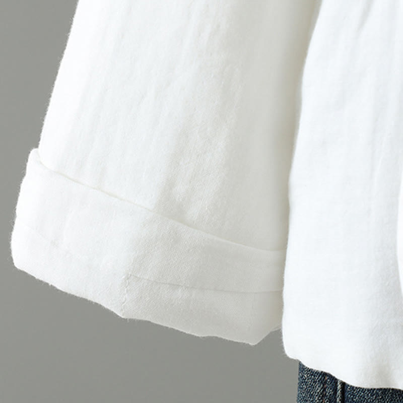 Winter Solid Flower Long Sleeve Cotton Women's Thermal Jacket