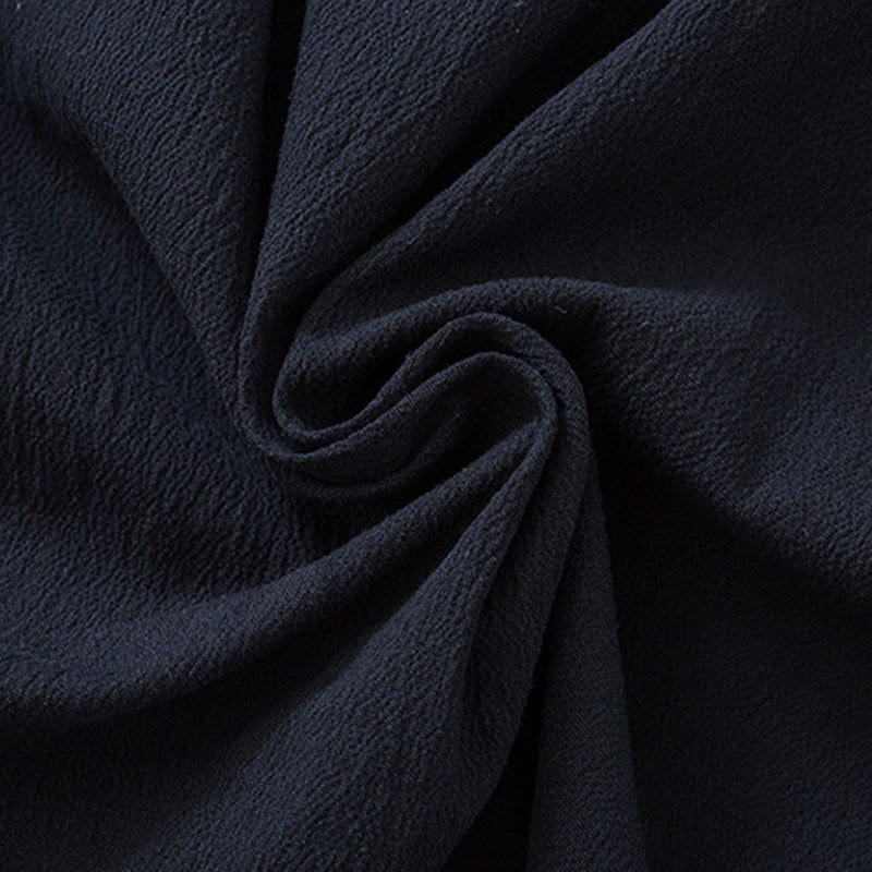 Men's Lightweight Cotton Linen Stand-Collar Meditation Jacket