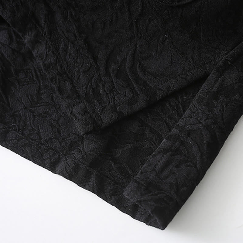 Cotton Jacquard Frog-Button Mindful Meditation Jacket