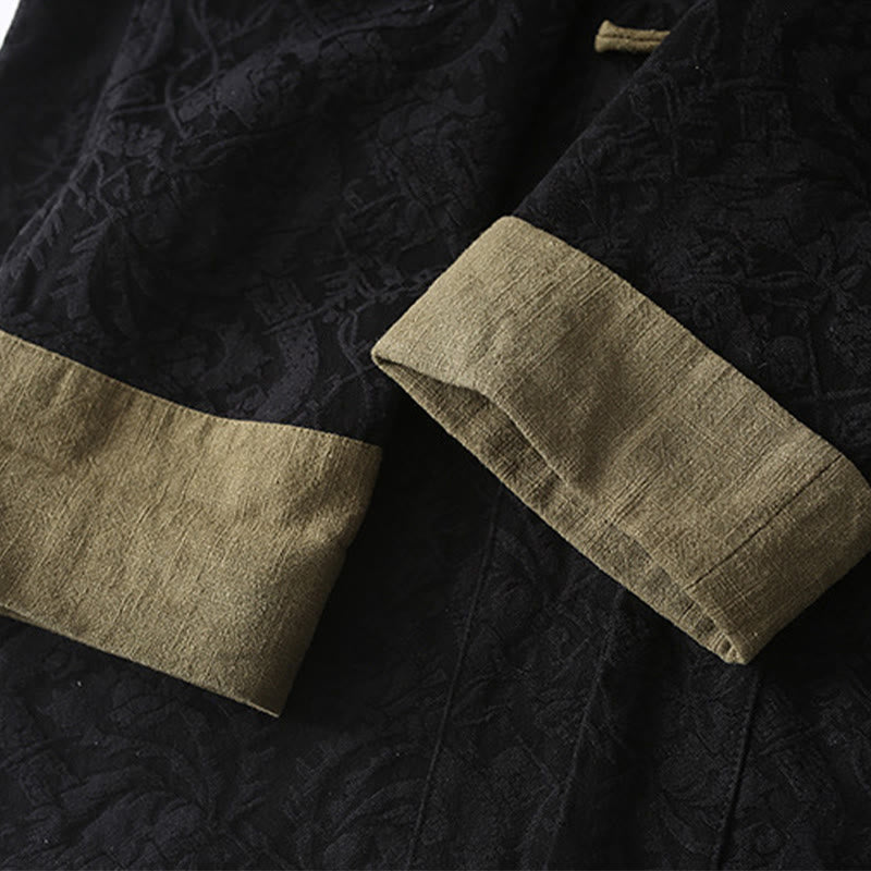 Cotton Jacquard Frog-Button Mindful Meditation Jacket