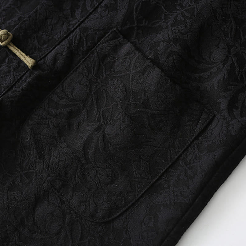 Cotton Jacquard Frog-Button Mindful Meditation Jacket