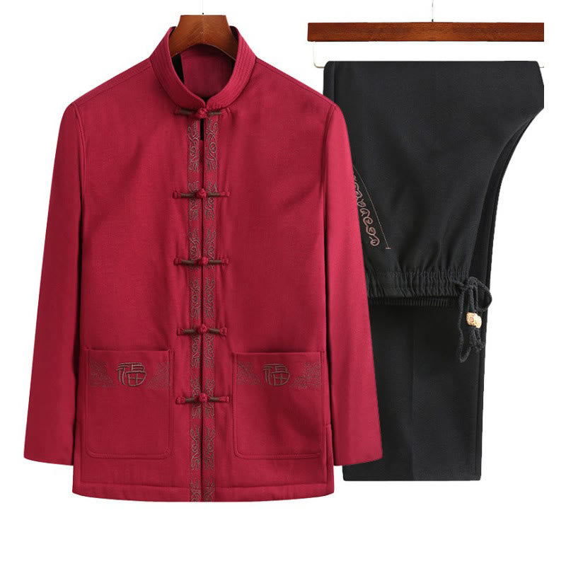 Tactile Embroidered Men's Meditation and Mindful Movement Suit