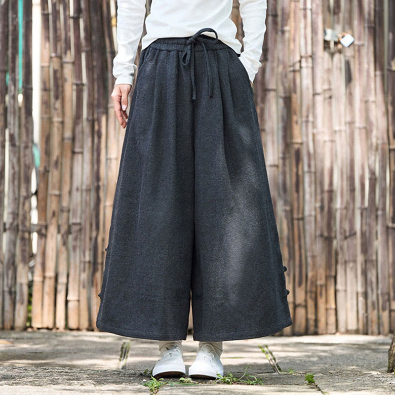Men's Structured Corduroy Wide-Leg Meditation Pants