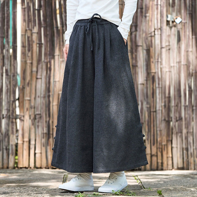 Men's Structured Corduroy Wide-Leg Meditation Pants