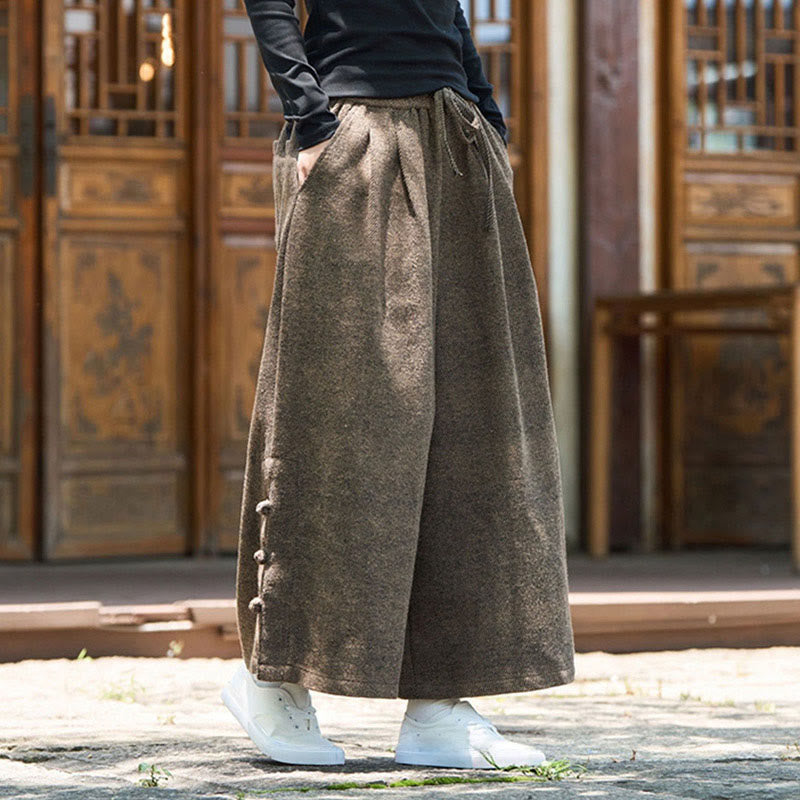 Men's Structured Corduroy Wide-Leg Meditation Pants
