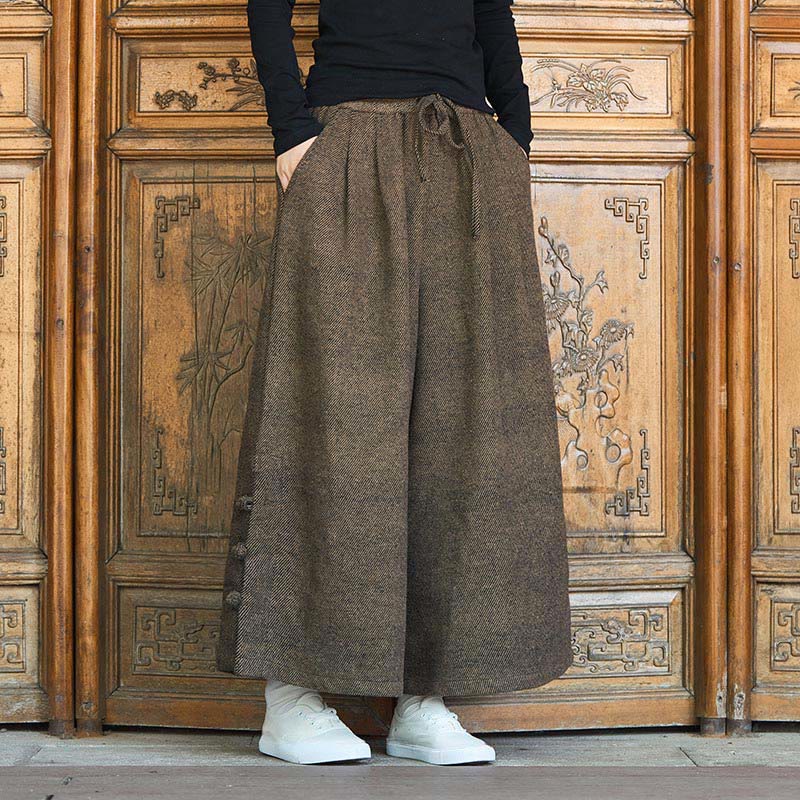 Men's Structured Corduroy Wide-Leg Meditation Pants