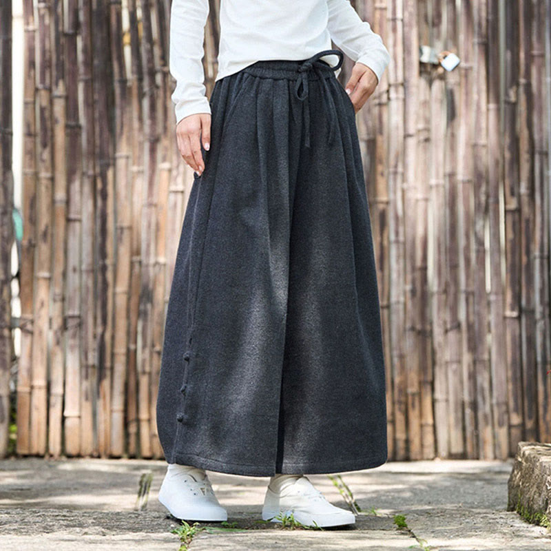 Men's Structured Corduroy Wide-Leg Meditation Pants