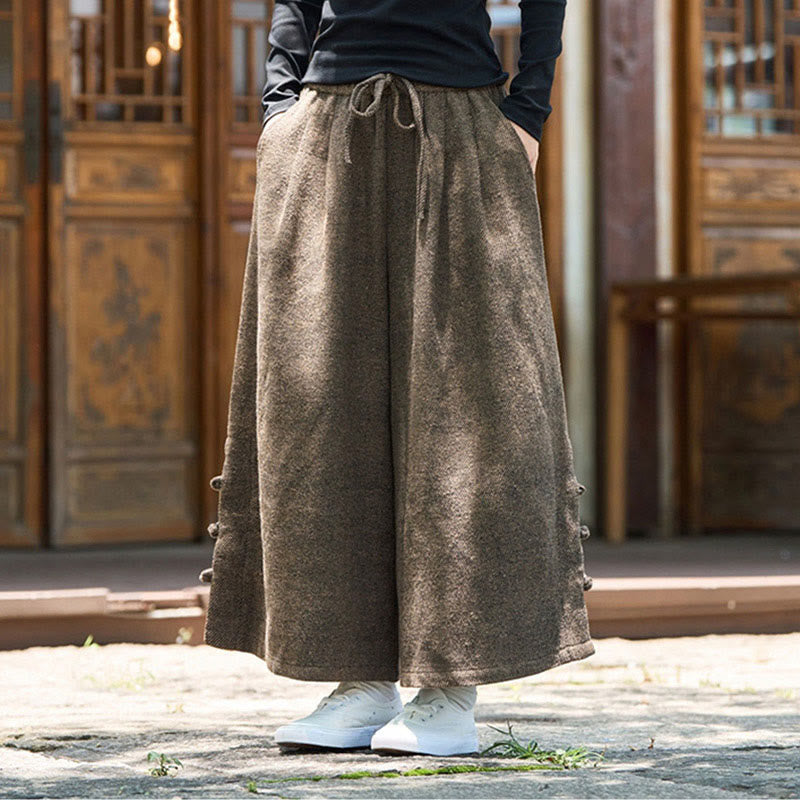 Men's Structured Corduroy Wide-Leg Meditation Pants