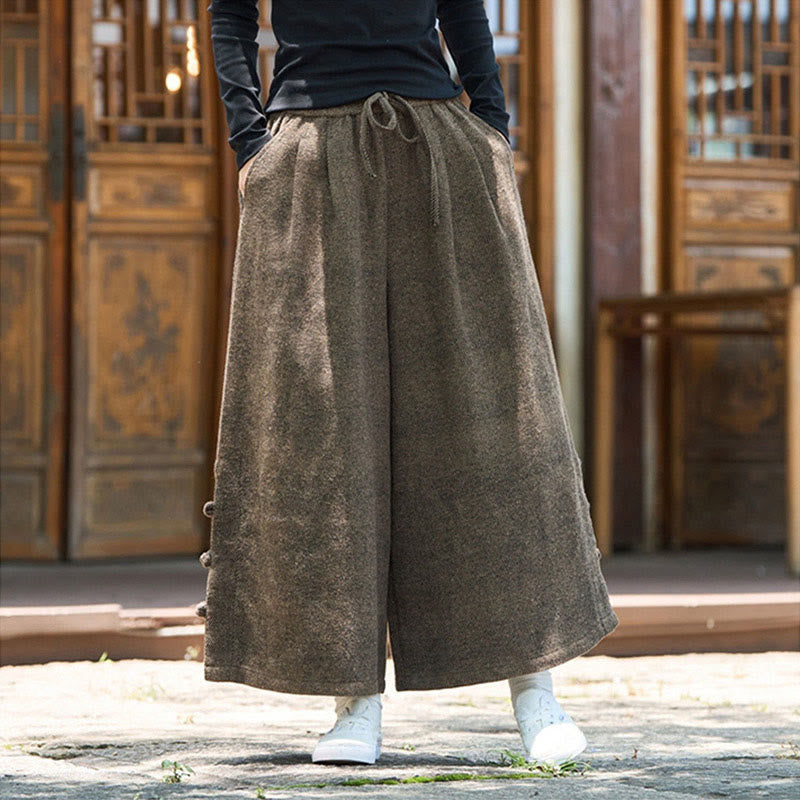 Men's Structured Corduroy Wide-Leg Meditation Pants