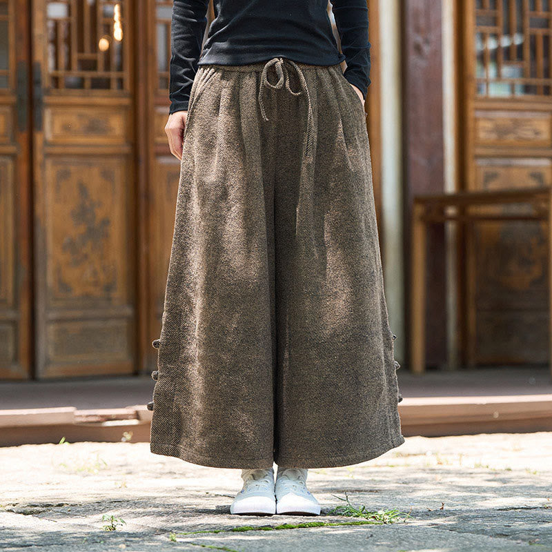 Men's Structured Corduroy Wide-Leg Meditation Pants