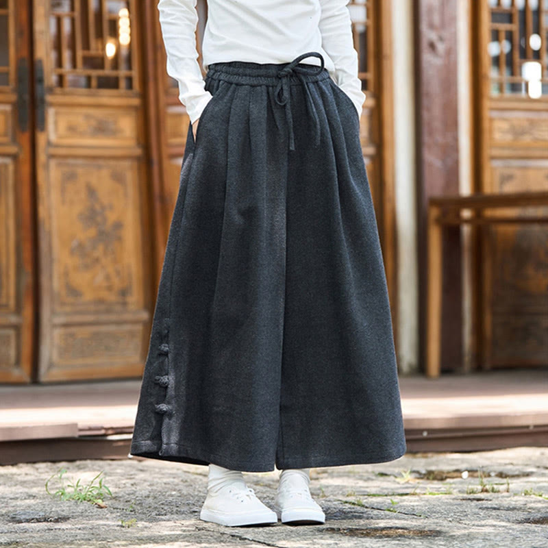 Men's Structured Corduroy Wide-Leg Meditation Pants