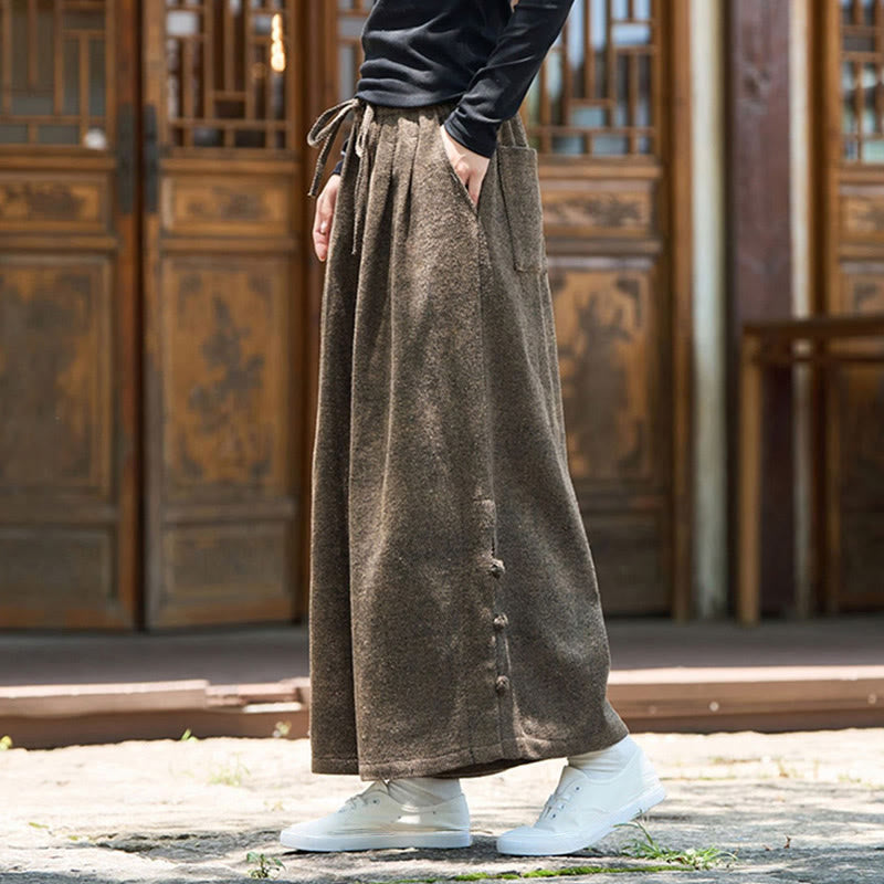 Men's Structured Corduroy Wide-Leg Meditation Pants