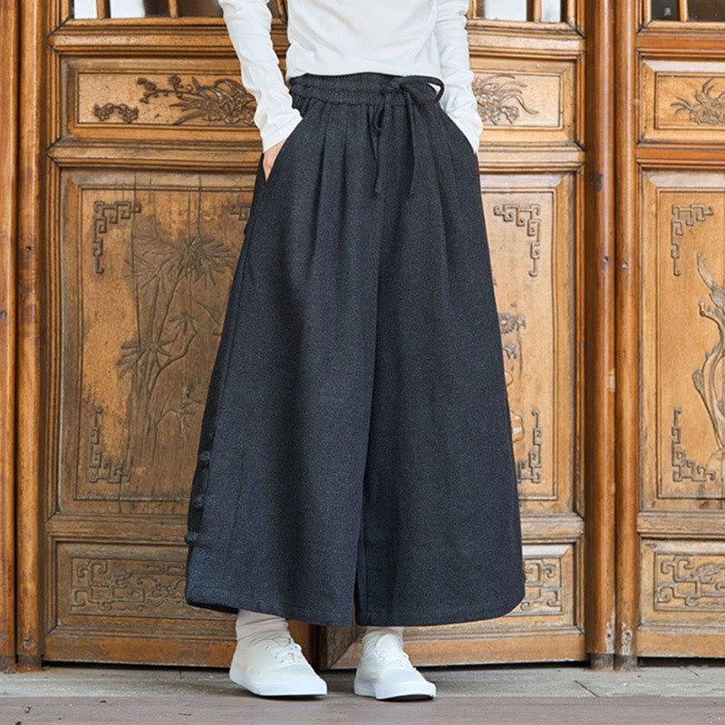 Men's Structured Corduroy Wide-Leg Meditation Pants