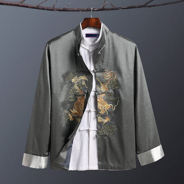 Men's Breathable Stand-Collar Mindful Meditation Jacket