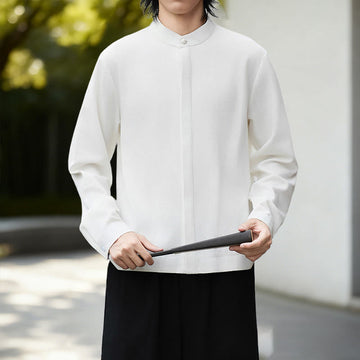 Breathable Cotton Linen Minimalist Kimono Shirt