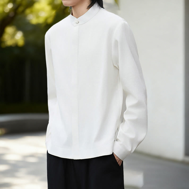 Breathable Cotton Linen Minimalist Kimono Shirt