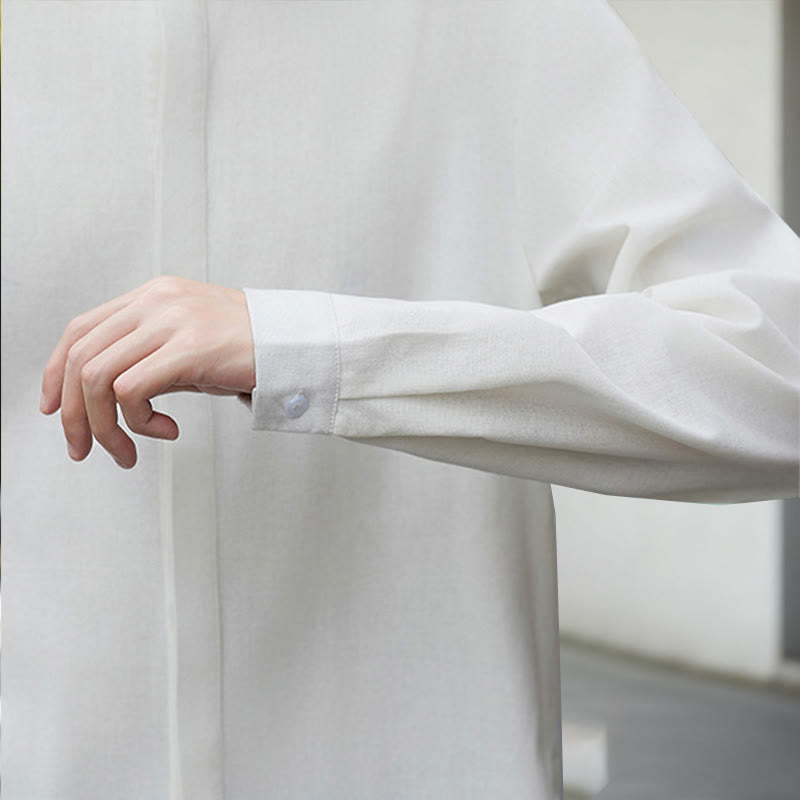 Breathable Cotton Linen Minimalist Kimono Shirt