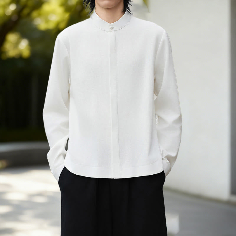 Breathable Cotton Linen Minimalist Kimono Shirt