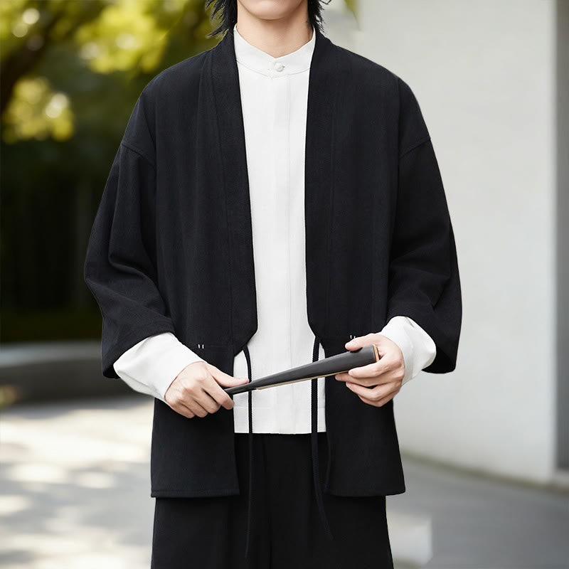 Breathable Cotton Linen Minimalist Kimono Shirt