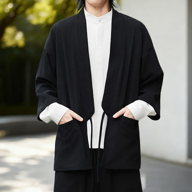 Breathable Cotton Linen Minimalist Kimono Shirt