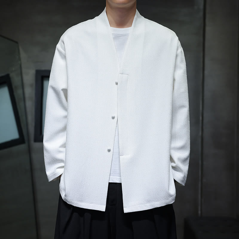 Tactile Lightweight V-Neck Grounding Men's Jacket