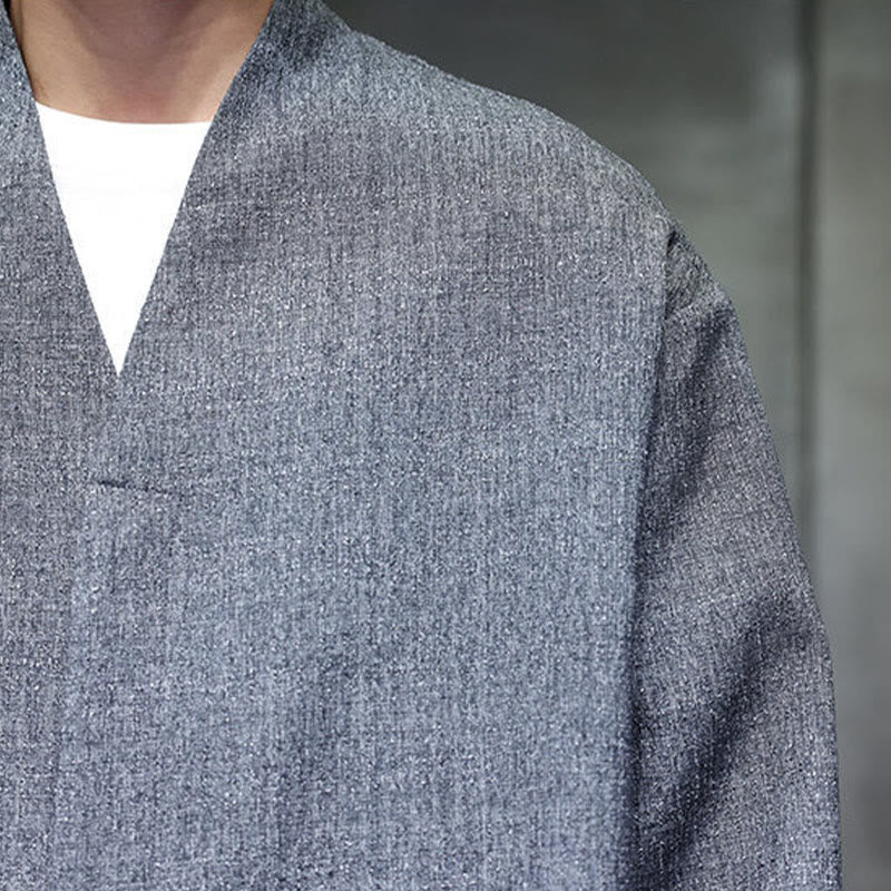 Tactile Lightweight V-Neck Grounding Men's Jacket