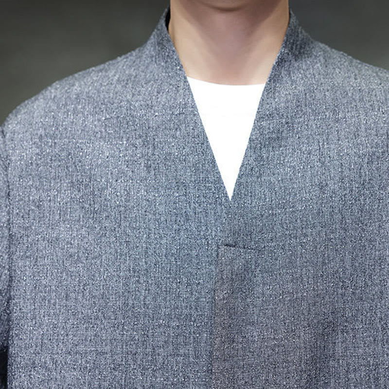 Tactile Lightweight V-Neck Grounding Men's Jacket