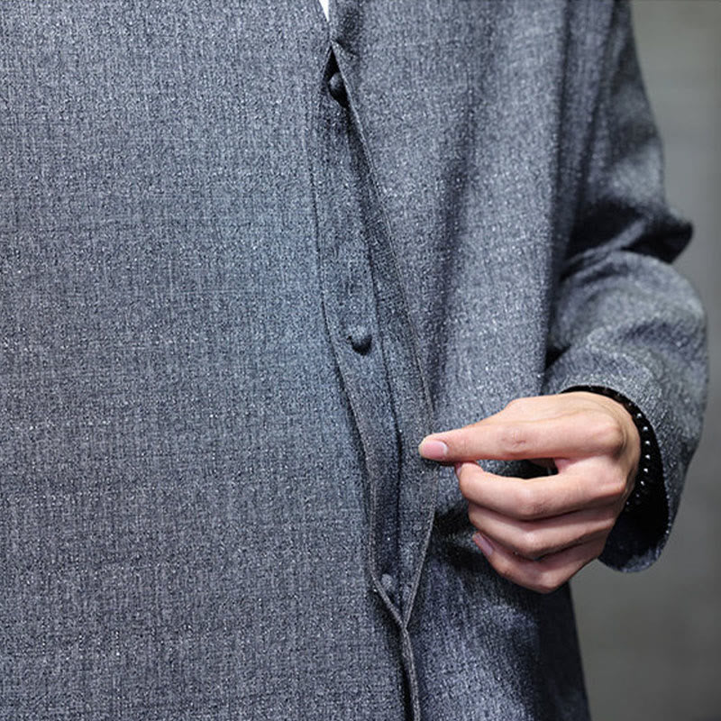Tactile Lightweight V-Neck Grounding Men's Jacket